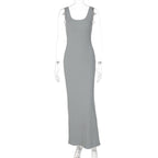 Damen Figurbetontes Langkleid aus hochwertigem Stretchmaterial R&B