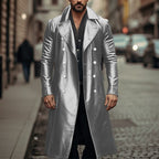 Herren Eleganter langer Trenchcoat aus hochwertigem Material R&B