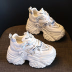 Damen Sportliche Chunky Sneakers mit innovativem Sohlenprofil
