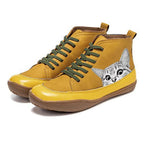 Damen modische High-Top Sneakers mit Katzenmotiv R&B