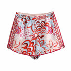 Damen Blusenset mit floralem Muster und Shorts R&B