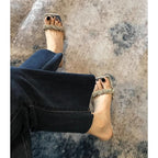 Damen glamouröse High Heel Mules mit funkelnden Strassverzierungen R&B