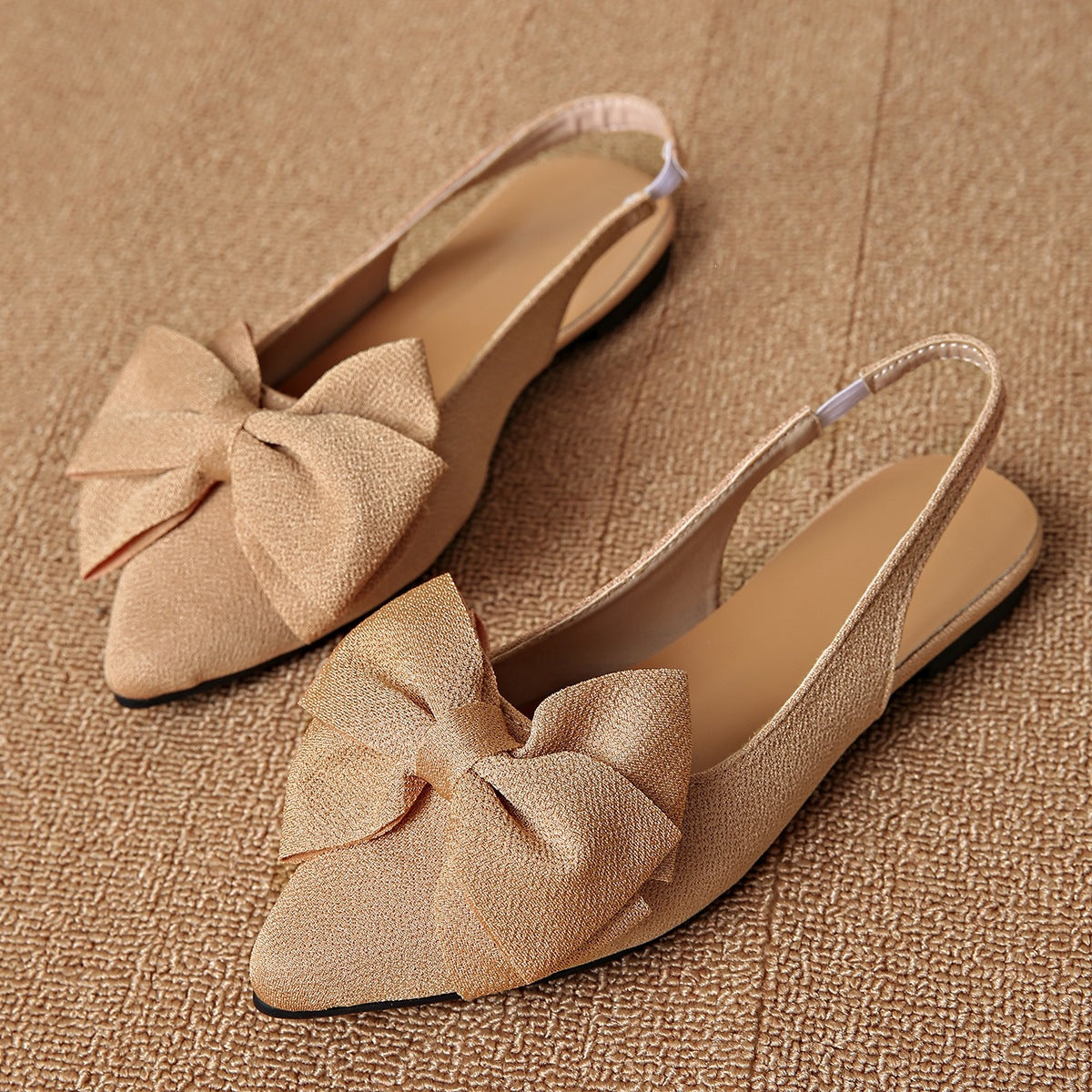 Damen Slip-On Sandaletten mit dekorativem Schleifen-Detail R&B