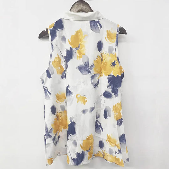 Damen Blusenshirt mit femininen Blumenmustern und feinen Spitzenakzenten Heidi-Mode