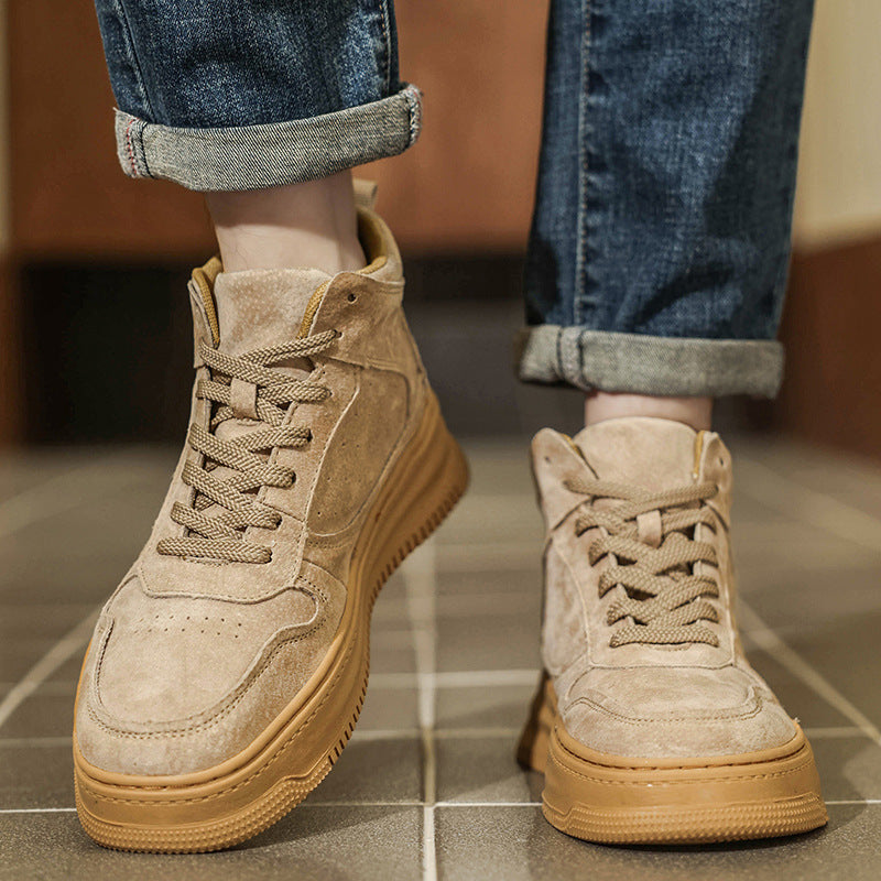 Damen Modische High-Top Sneakers mit dicker Sohle und bequemer Innenpolsterung R&B