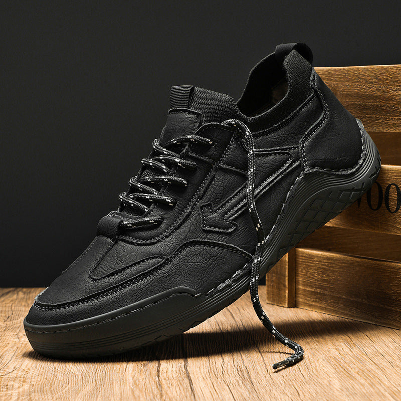 Herren Sportliche Leder Sneakers mit atmungsaktiver Sohle R&B