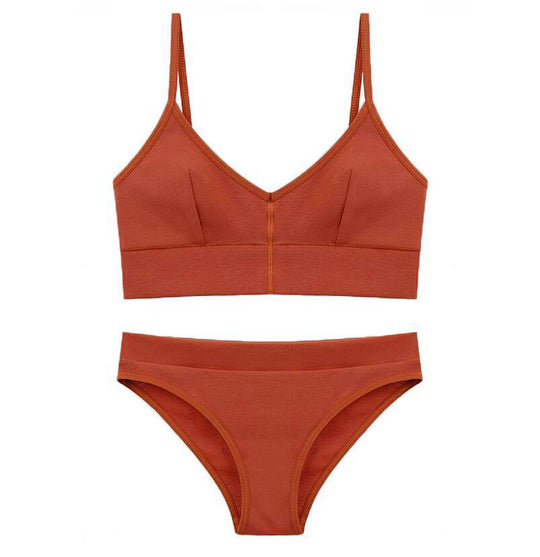 Damen Bikini-Set mit elegantem V-Ausschnitt und verstellbaren Trägern R&B