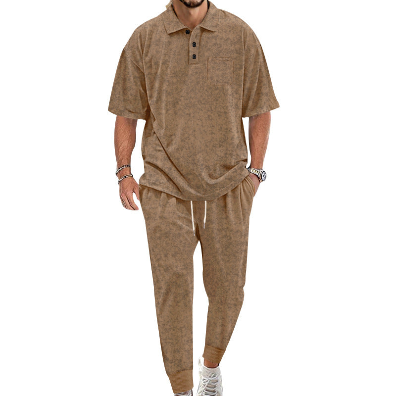 Herren lässiges Freizeit-Set aus weichem Material mit praktischem Kordelzug und elastischem Bund R&B
