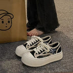 Damen Modische Sneaker mit hohem Plateau und atmungsaktiver Oberflächenstruktur R&B