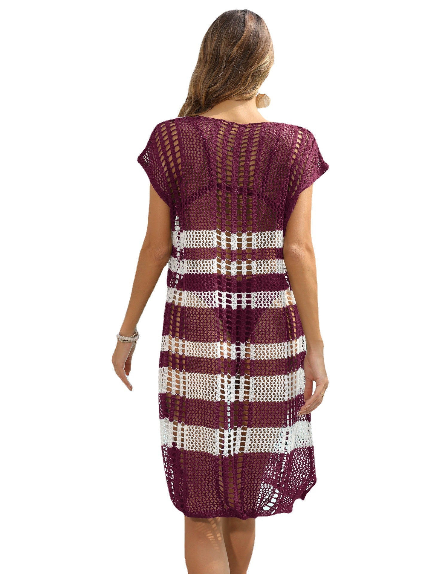 Damen Luftiges Häkel-Strandkleid R&B