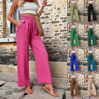 Damen Elegante Freizeit-Hosen mit elastischem Bund und seitlichen Taschen R&B