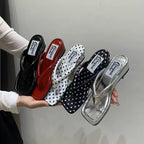 Damen komfortable Pantolette mit modischem Punktdesign R&B