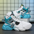 Damen Modische Chunky Sneakers mit grafischem Design und flexibler Sohle R&B