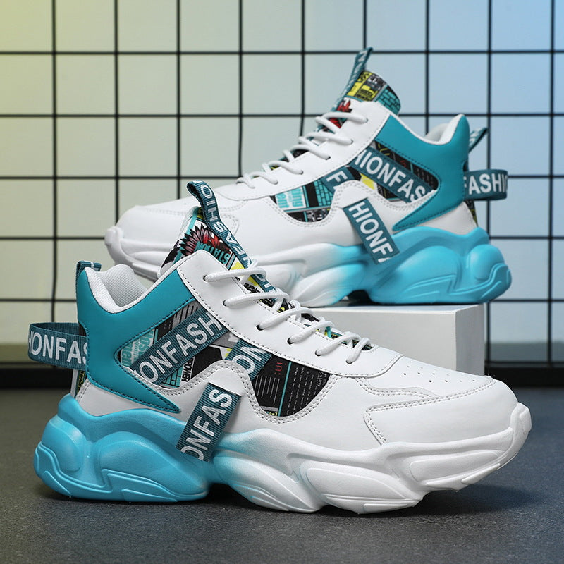 Damen Modische Chunky Sneakers mit grafischem Design und flexibler Sohle R&B