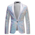R&B Herren Pailletten-Blazer mit Schalkragen