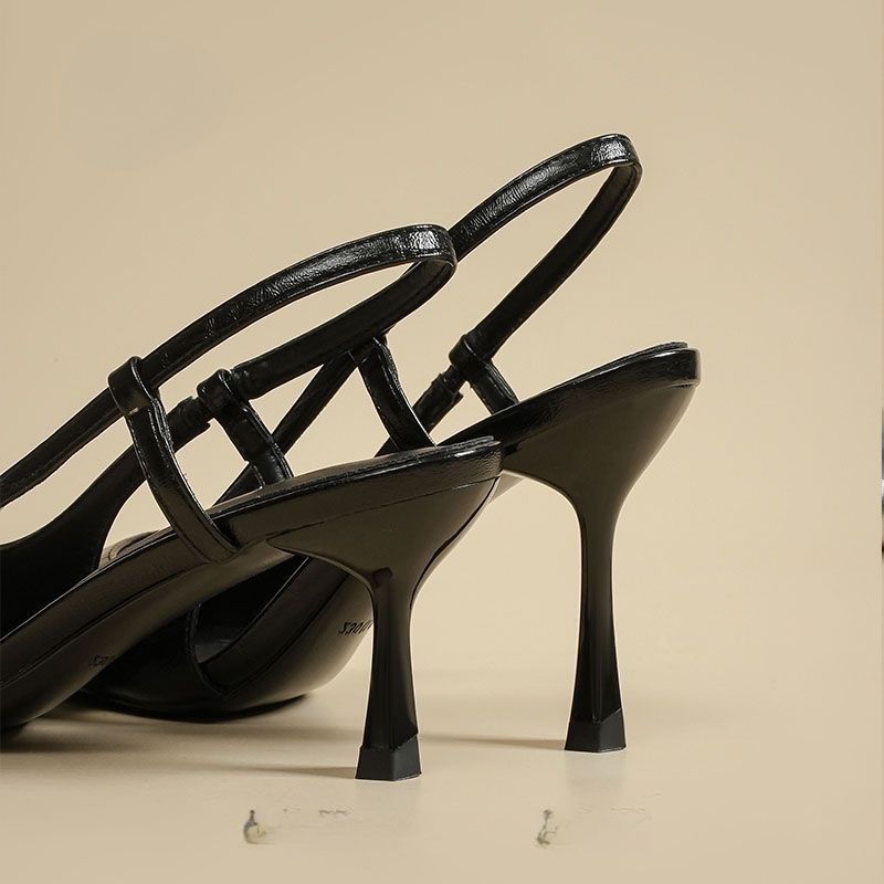 Damen elegante Slingback Pumps mit metallic glänzendem Obermaterial R&B