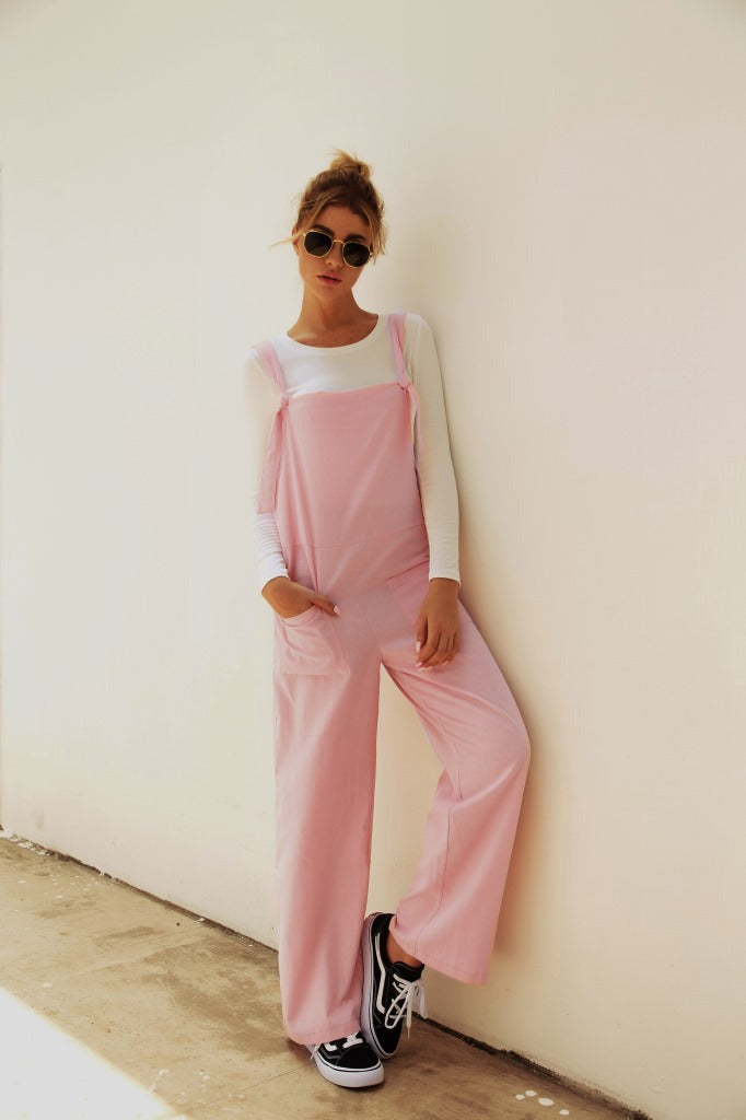 Damen Jumpsuit mit praktischen Taschen und verstellbaren Trägern R&B