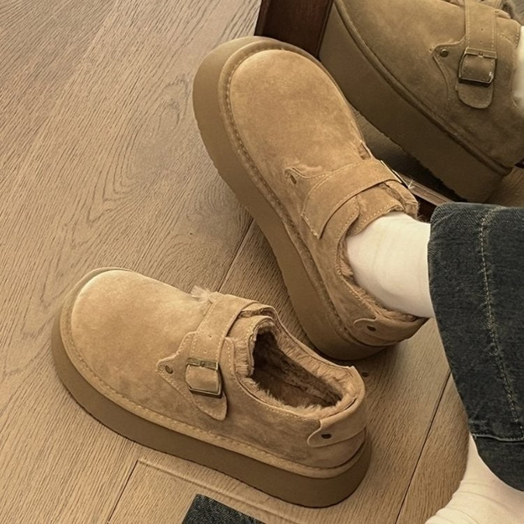 Damen Komfortable Winter Mokassins mit robustem Innenfutter