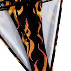 Damen Badeanzug mit feurigen Motiven R&B