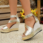 Damen Wedge Sandalen