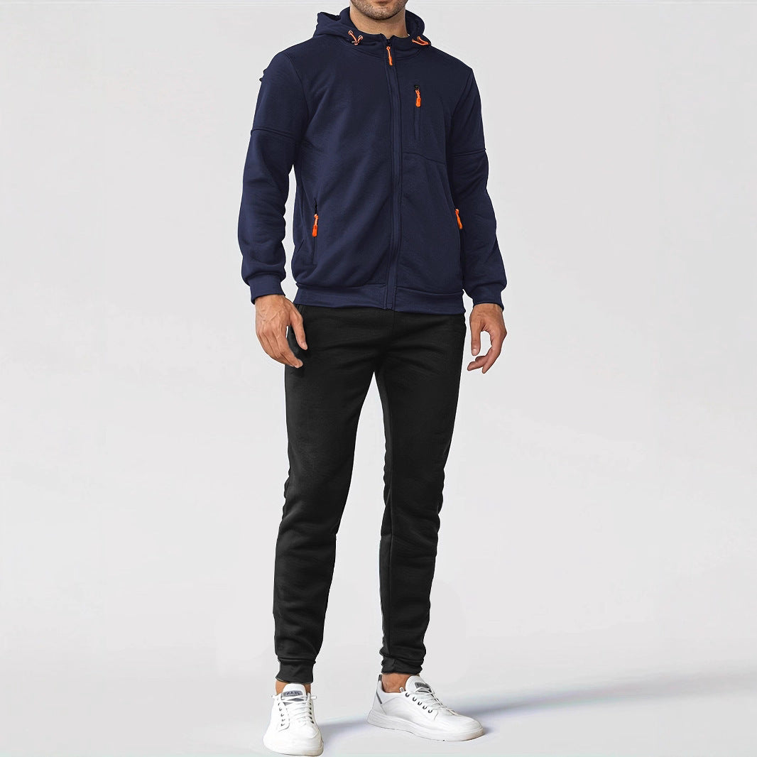 Herren Trainingsjacke mit praktischen Taschen und atmungsaktiver Funktion R&B