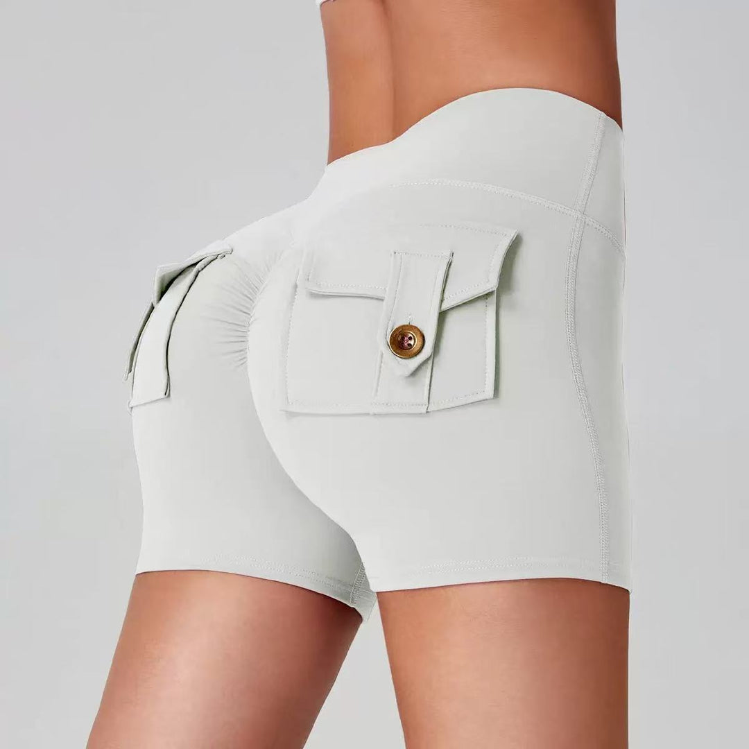 Damen Sportliche Shorts mit dekorativen Taschen und elastischem Bund R&B