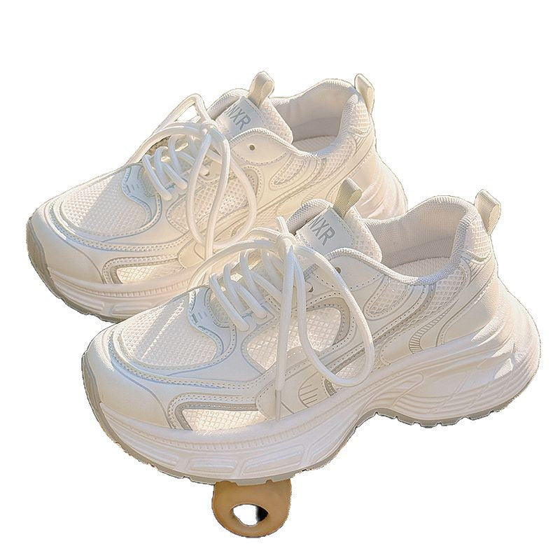 Damen Chunky Sneakers mit atmungsaktiver Mesh-Oberfläche und gepolsterter Sohle R&B