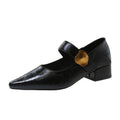 Damen elegante Mary Jane Pumps mit goldener Schnalle R&B