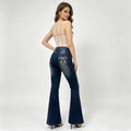Damen Bootcut Jeans mit dekorativen Stickereien R&B