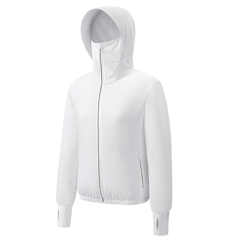 Damen nan leichte Kapuzenjacke mit elastischem Saum und Daumenlochärmeln R&B