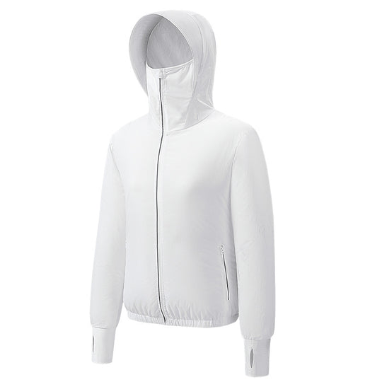 Damen nan leichte Kapuzenjacke mit elastischem Saum und Daumenlochärmeln R&B