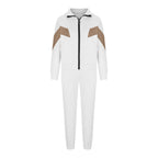 Damen nan athletisches Trainingsset mit Ring-Zipper, eingesetzten Taschen und kontrastierenden Arm-Panels R&B
