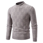 Herren Strickpullover mit strukturiertem Design und hohem Kragen R&B