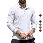 Herren langer Strickpullover mit strukturiertem Design und Knopfleiste R&B