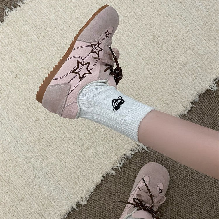 Damen Sneaker mit modischem Sternen-Design und rutschfester Sohle R&B