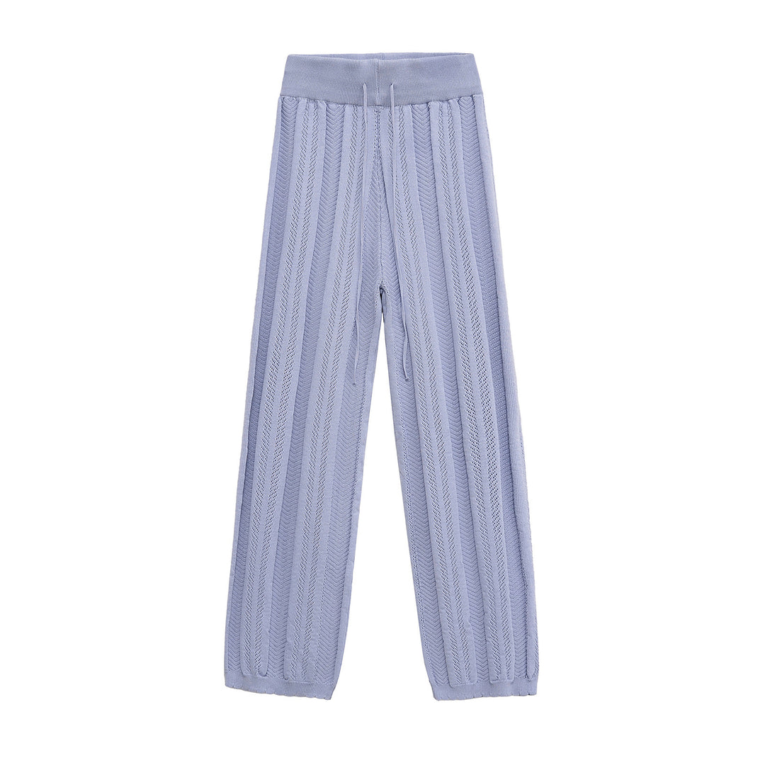 Damen elegante Strickhose mit Strukturmuster R&B