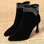 Damen Elegante Ankle Boots mit funkelndem Dekor R&B