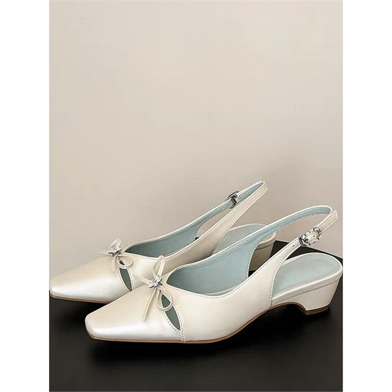 Damen Slingback-Pumps mit funkelnder Schleifenverzierung R&B