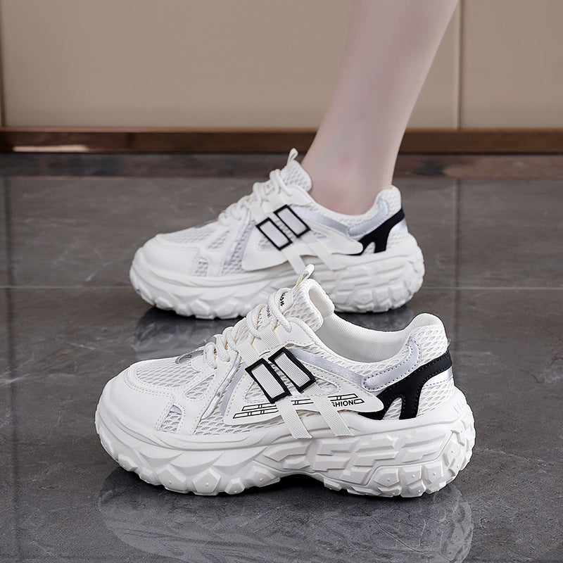 Damen Sportliche Sneakers mit atmungsaktivem Mesh-Obermaterial und stoßdämpfender Sohle R&B