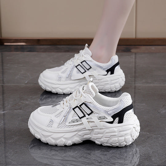 Damen Sportliche Sneakers mit atmungsaktivem Mesh-Obermaterial und stoßdämpfender Sohle R&B