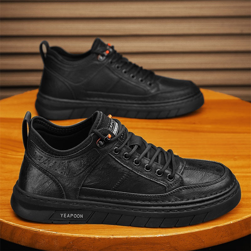 Damen sportive Sneakers aus hochwertigem Kunstleder mit rutschfester Sohle R&B