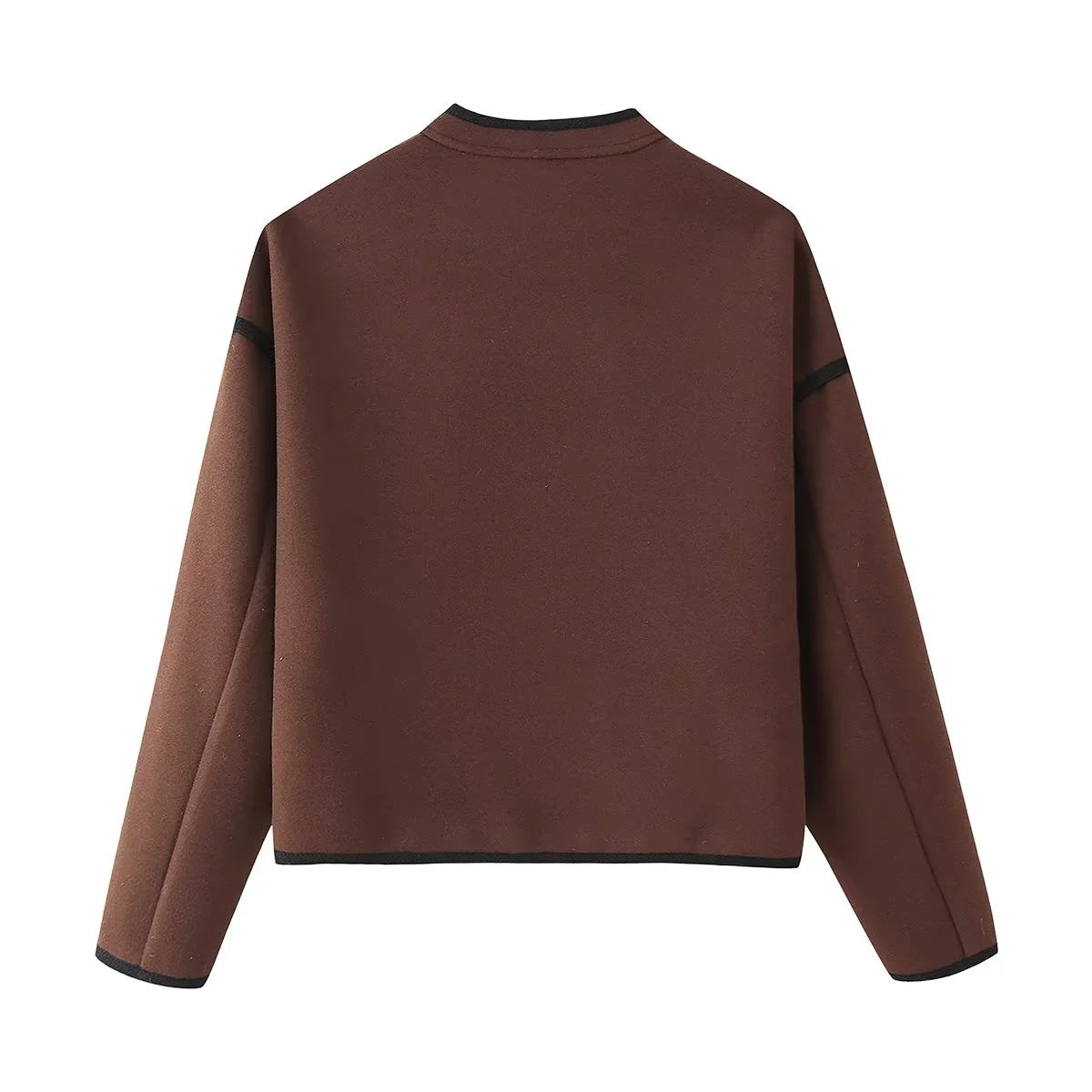 Damen elegante Übergangsjacke mit kontrastierenden Kanten R&B
