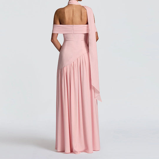Damen Off-Shoulder Maxikleid mit hohem Schlitz R&B