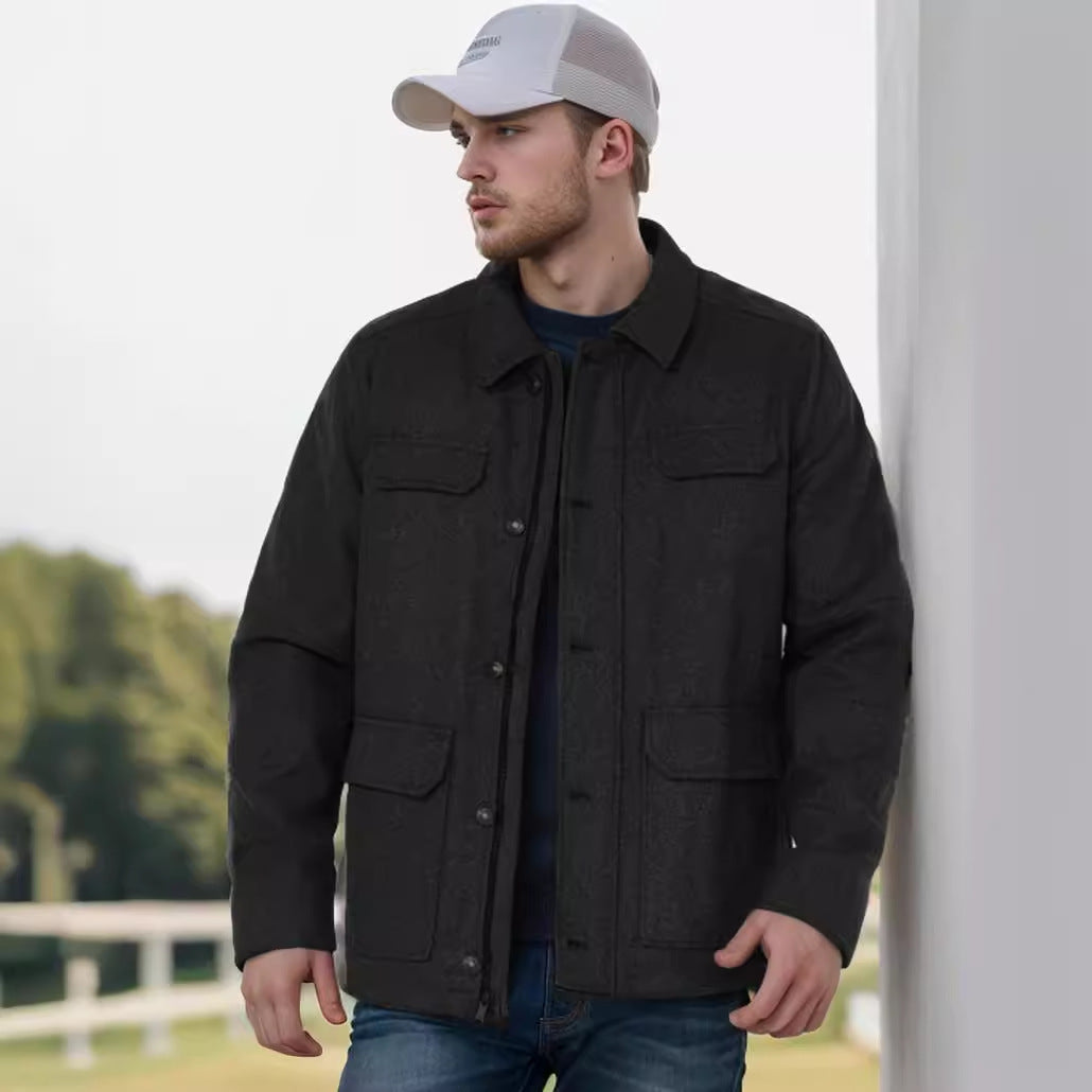 Herren utilitaristische Jacke mit mehreren Taschen R&B