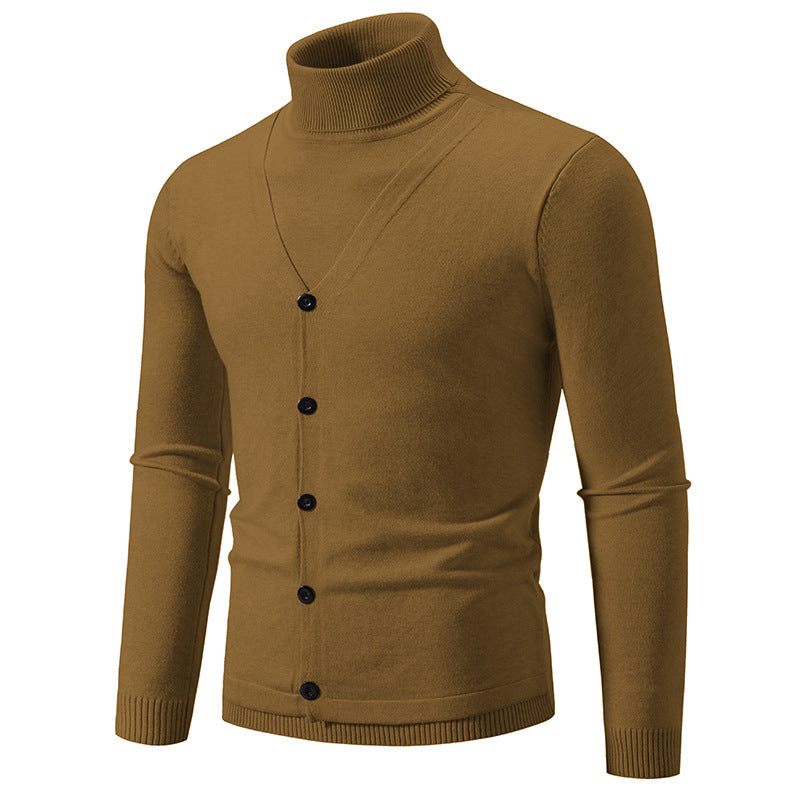 Herren eleganter und kuscheliger Rollkragenpullover R&B