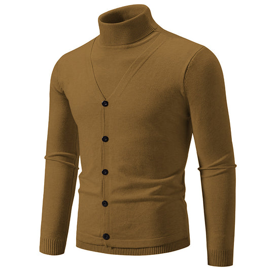 Herren eleganter und kuscheliger Rollkragenpullover R&B