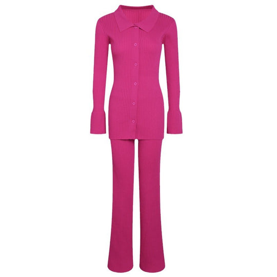 Damen 3-teilige Feinstrick-Loungewear-Set R&B
