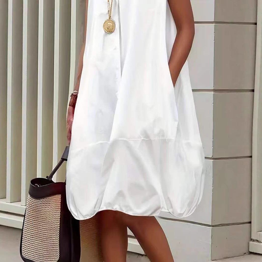 Damen Darüberkleid mit fließendem Schnitt und praktischen Taschen R&B