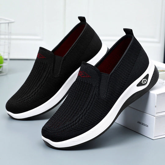 Damen Bequeme Slip-On Sportschuhe mit atmungsaktivem Netzdesign R&B