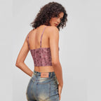 Damen Verspielte Spitzenbluse mit Rüschen R&B